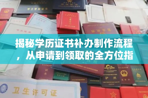 番禺揭秘学历证书补办制作流程，从申请到领取的全方位指南